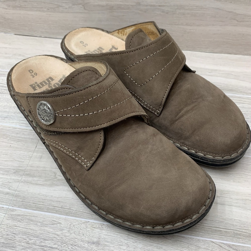 Finn Comfort SantaFe Clogs Brown Suede Slip-On Premium Comfort Shoes Womens 39